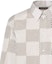 Sizing 루이비통 SS24 체크 로고 프린트 스퀘어넥 긴팔 셔츠 그레이 남성 1AFJDD