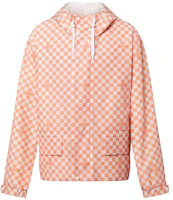 LOUIS VUITTON SS24 Checkered Loose Fit Hooded Zip Jacket Orange 1AFHVX LOUIS VUITTON SS24 Checkered Loose Fit Hooded Zip Jacket Orange 1AFHVX