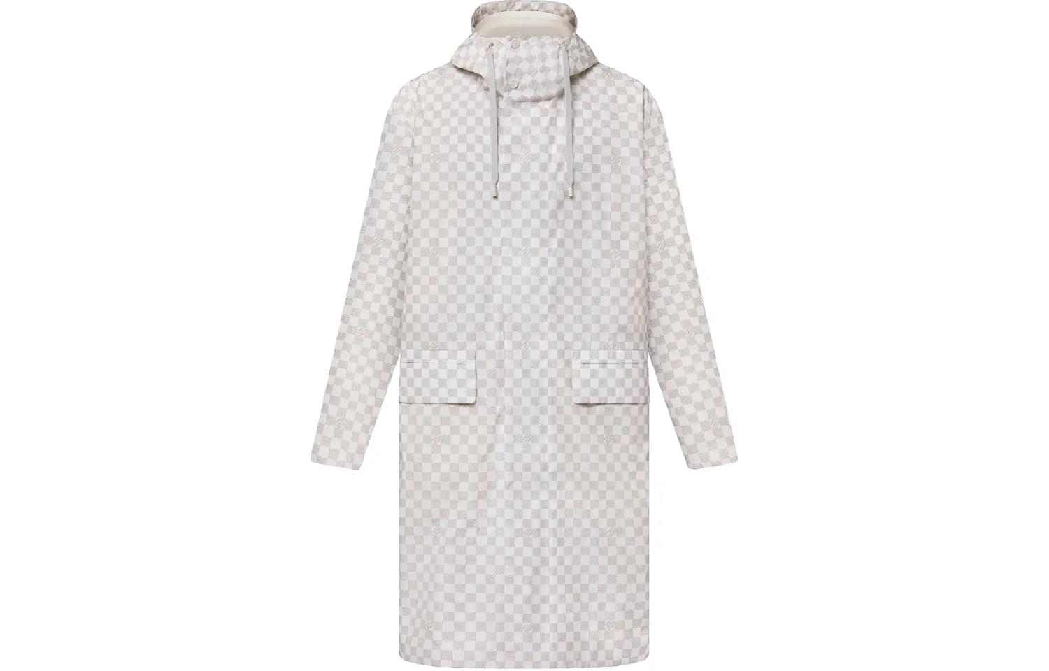 Order Abrigo Gris con Capucha y Manga Larga de Cuadros LOUIS VUITTON SS24. 1AFIJZ