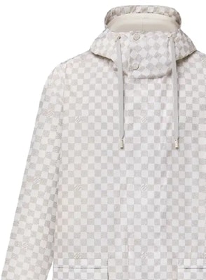 Abrigo Gris con Capucha y Manga Larga de Cuadros LOUIS VUITTON SS24. 1AFIJZ Sizing Abrigo Gris con Capucha y Manga Larga de Cuadros LOUIS VUITTON SS24. 1AFIJZ