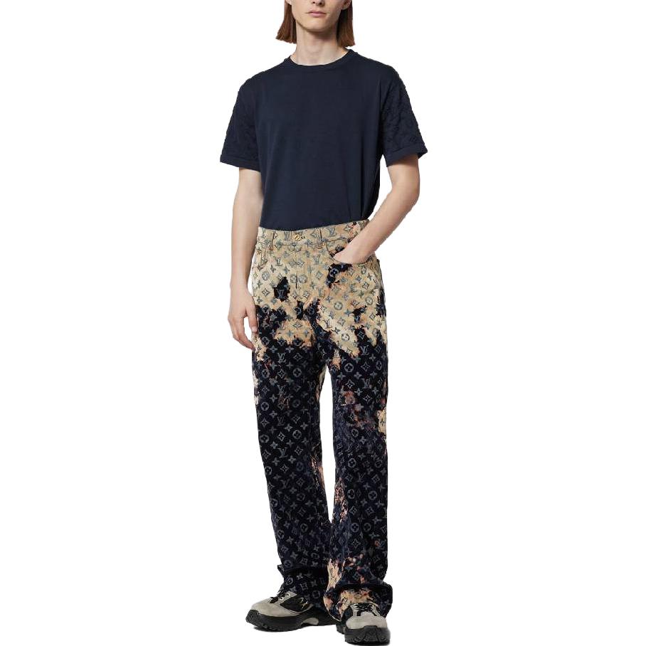 Lookbook 路易威登 SS24 漸層日落雲圖寬鬆版牛仔褲 男款 多色 1AFACI