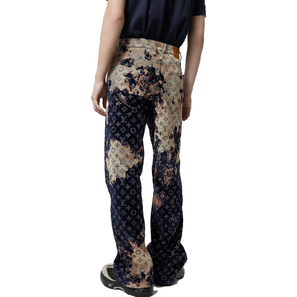 Purchase 路易威登 SS24 漸層日落雲圖寬鬆版牛仔褲 男款 多色 1AFACI