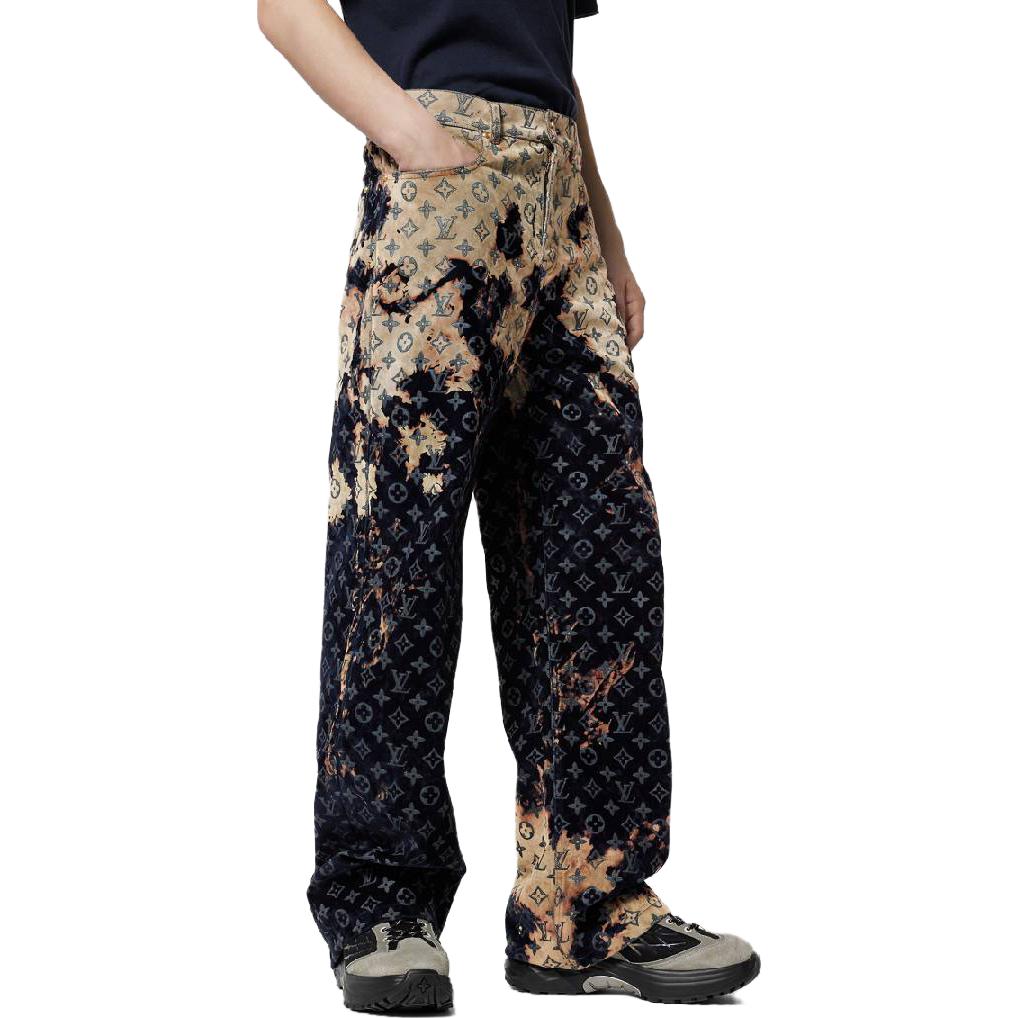 Details for 路易威登 SS24 漸層日落雲圖寬鬆版牛仔褲 男款 多色 1AFACI