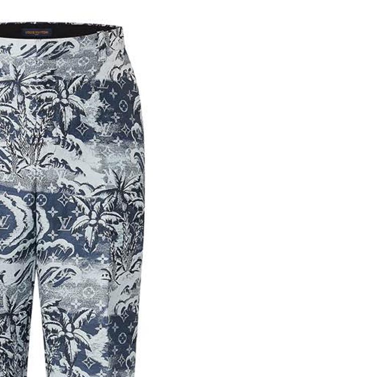 Purchase LOUIS VUITTON SS24 Celana Kasual Pria Motif Bunga dengan Saku Ritsleting. 1AFQWF