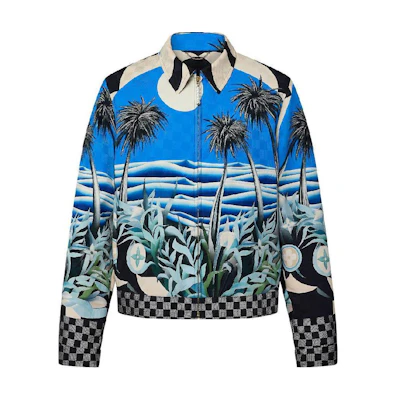 Louis Vuitton SS24 Floral Print Zip-Up Long Sleeve Jacket Multicolor 1AFQCC