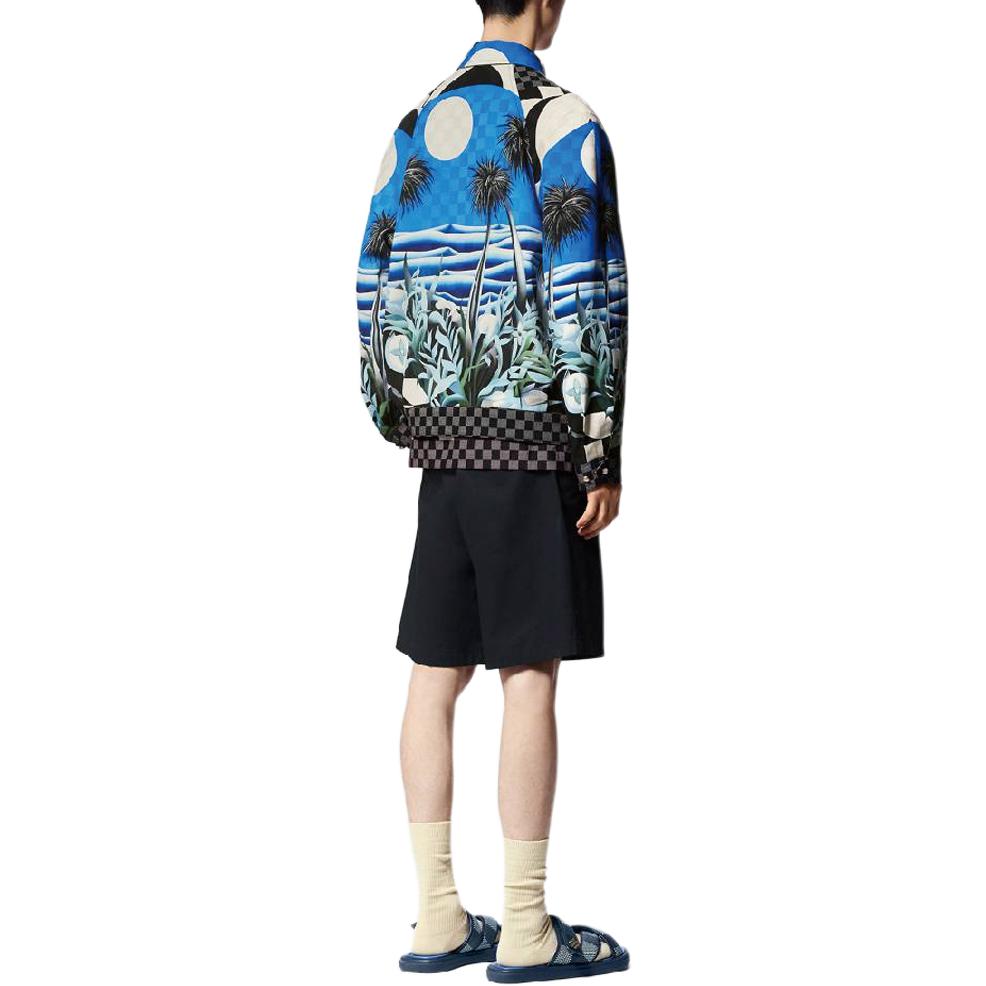 Shop Chaqueta Louis Vuitton SS24 Estampado Floral Cremallera Manga Larga Multicolor 1AFQCC