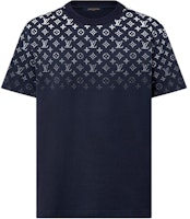 LOUIS VUITTON SS24 Gradient Logo Navy Blue Crewneck T-Shirt. 1AFQB4 LOUIS VUITTON SS24 Gradient Logo Navy Blue Crewneck T-Shirt. 1AFQB4