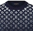 Shop LOUIS VUITTON SS24 Kaos Crewneck Biru Navy Logo Gradient. 1AFQB4