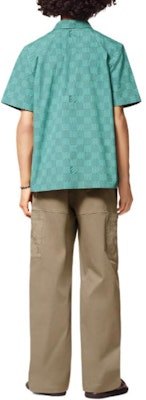 루이 비통 SS24 남성용 그린 체크 반소매 버튼업 셔츠 1AFQXX Details for 루이 비통 SS24 남성용 그린 체크 반소매 버튼업 셔츠 1AFQXX