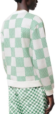 루이 비통 SS24 남성 그린 체크 로고 오버사이즈 긴팔 맨투맨. 1AFJHF Purchase 루이 비통 SS24 남성 그린 체크 로고 오버사이즈 긴팔 맨투맨. 1AFJHF