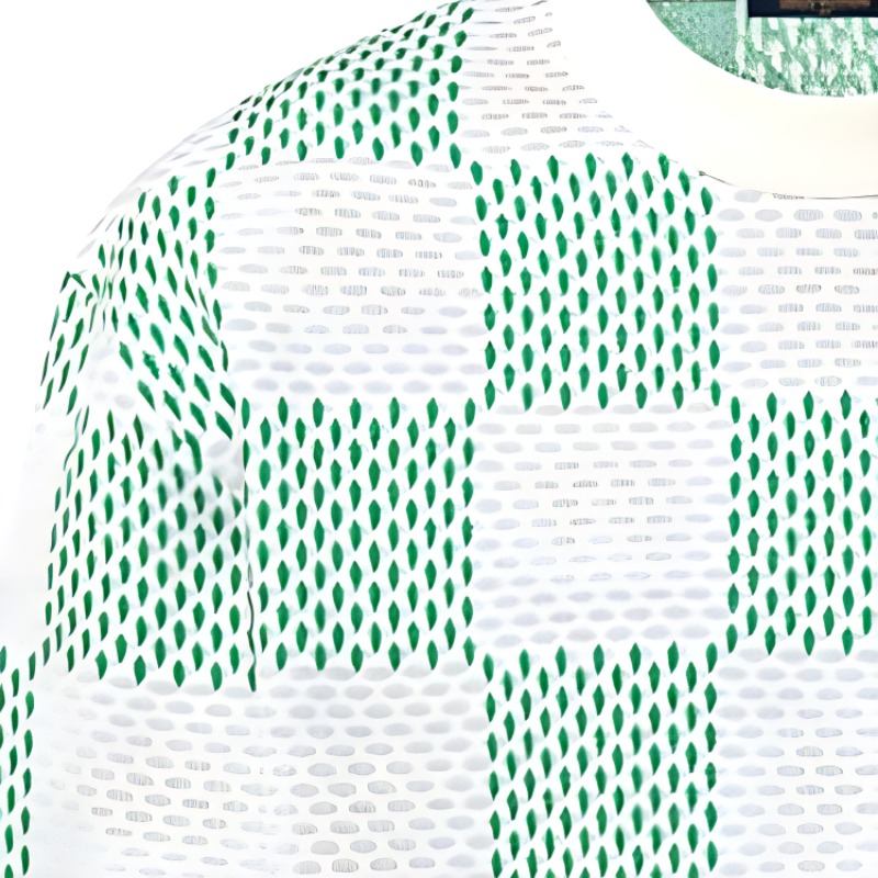 Cheap 루이 비통 SS24 남성 그린 체크 로고 오버사이즈 긴팔 맨투맨. 1AFJHF