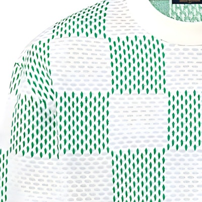 루이 비통 SS24 남성 그린 체크 로고 오버사이즈 긴팔 맨투맨. 1AFJHF Cheap 루이 비통 SS24 남성 그린 체크 로고 오버사이즈 긴팔 맨투맨. 1AFJHF