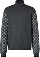 Louis Vuitton SS24 Jacquard Pattern Black Cashmere Pullover for Men. 1AFAPH Louis Vuitton SS24 Jacquard Pattern Black Cashmere Pullover for Men. 1AFAPH
