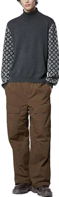路易威登SS24黑色提花图案男士羊绒毛衣 1AFAPH Lookbook 路易威登SS24黑色提花图案男士羊绒毛衣 1AFAPH