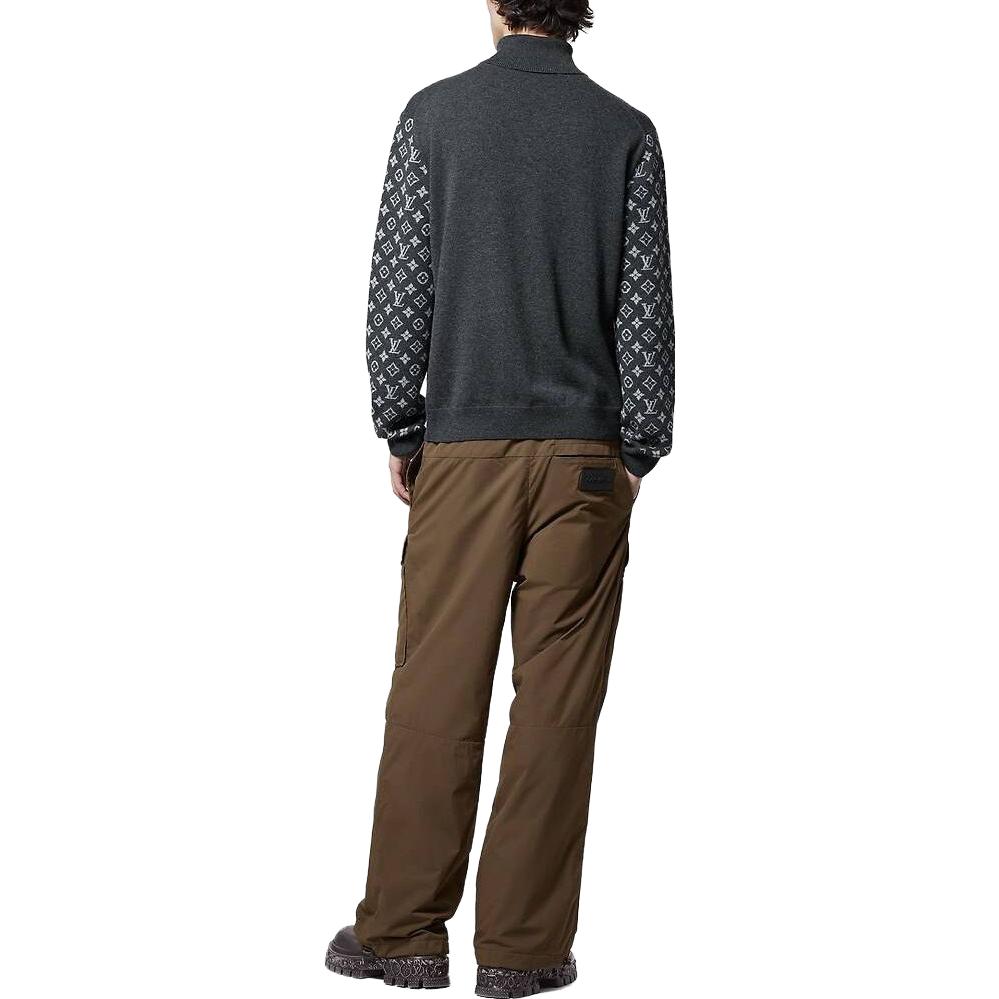 Louis Vuitton SS24 Jacquard Pattern Black Cashmere Pullover for Men. 1AFAPH 圖 4
