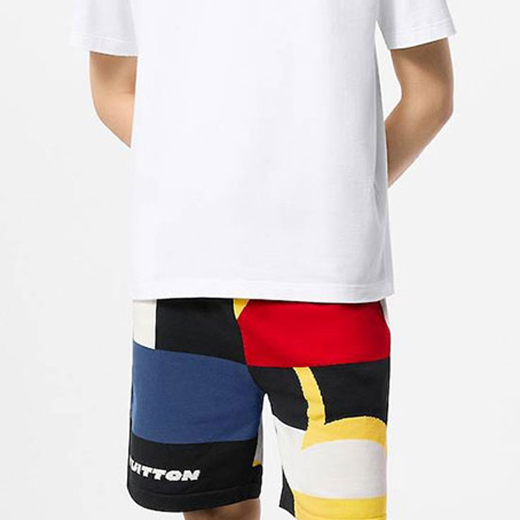 Cheap ルイヴィトン SS24 ロゴ刺繍入りクルーネックカジュアル白Tシャツ 1AFVUX