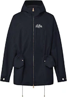LOUIS VUITTON SS24 Logo Embroidered Hooded Zip Parka Jacket Men Blue 1AFRJ8 LOUIS VUITTON SS24 Logo Embroidered Hooded Zip Parka Jacket Men Blue 1AFRJ8