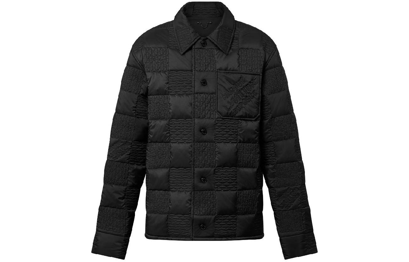 Louis Vuitton SS24 Logo Embroidered Long Sleeve Jacket Black 1AFHXQ