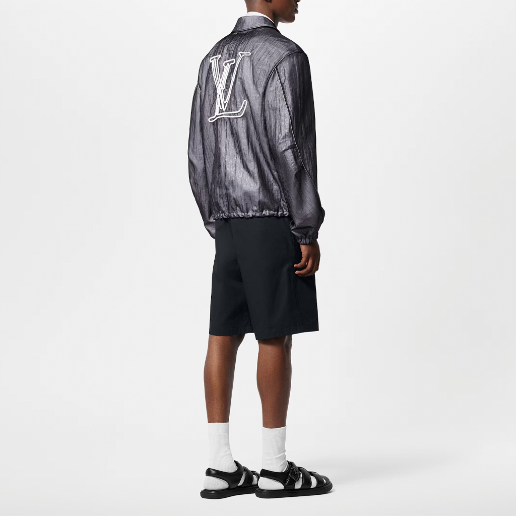 LOUIS VUITTON SS24 Logo Embroidered Zip-Up Long Sleeve Jacket Blue Men’s 1AFQC3 圖 4