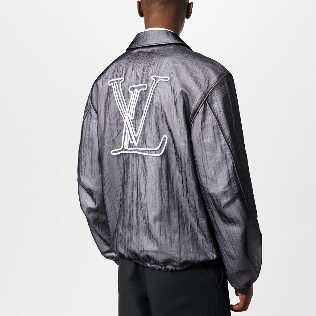 LOUIS VUITTON SS24 Logo Embroidered Zip-Up Long Sleeve Jacket Blue Men’s 1AFQC3 圖 6