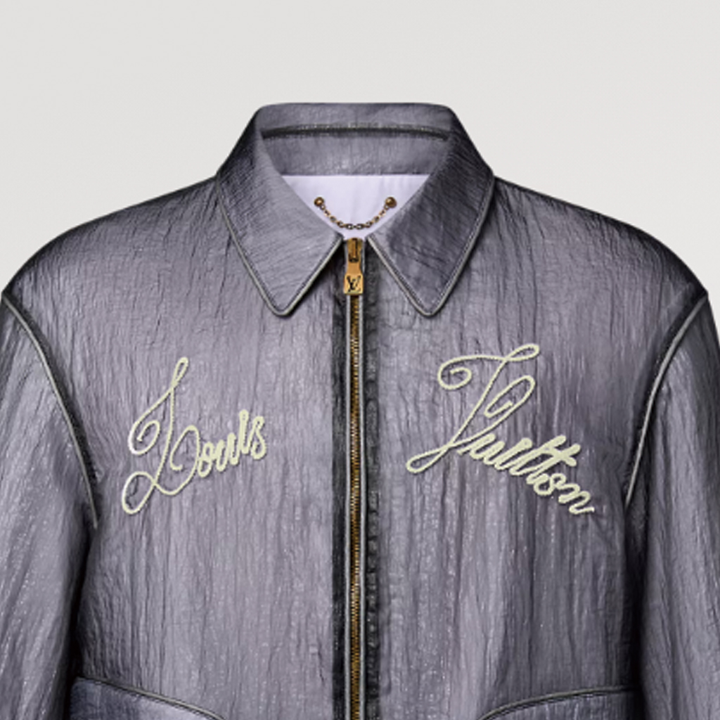 LOUIS VUITTON SS24 Logo Embroidered Zip-Up Long Sleeve Jacket Blue Men’s 1AFQC3 圖 7