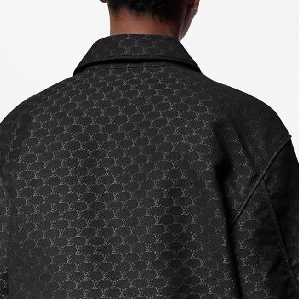 LOUIS VUITTON SS24 Logo Embroidered Zip-Up Long Sleeve Jacket Black 1AFRFY 圖 7