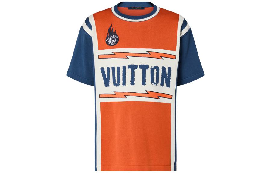 LOUIS VUITTON SS24 Logo Jacquard Crewneck Short Sleeve T-Shirt Men Multicolor 1AFANQ