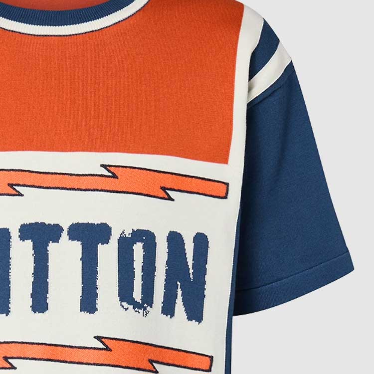 Purchase LOUIS VUITTON SS24 Kaos Logo Jacquard Lengan Pendek Pria Multicolor 1AFANQ