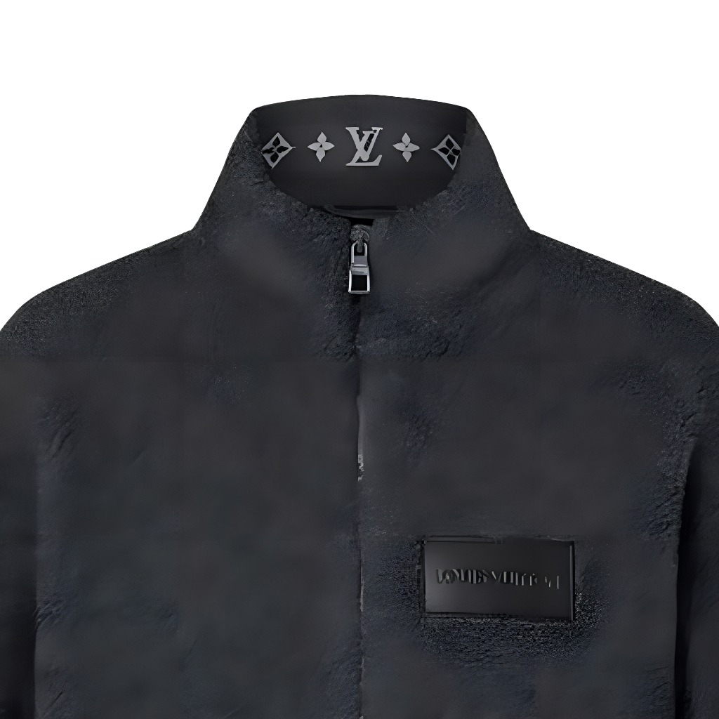 Details for Chaqueta Polar Hombre Gris Oscuro LOUIS VUITTON SS24 Logo Jacquard. 1AFBA3