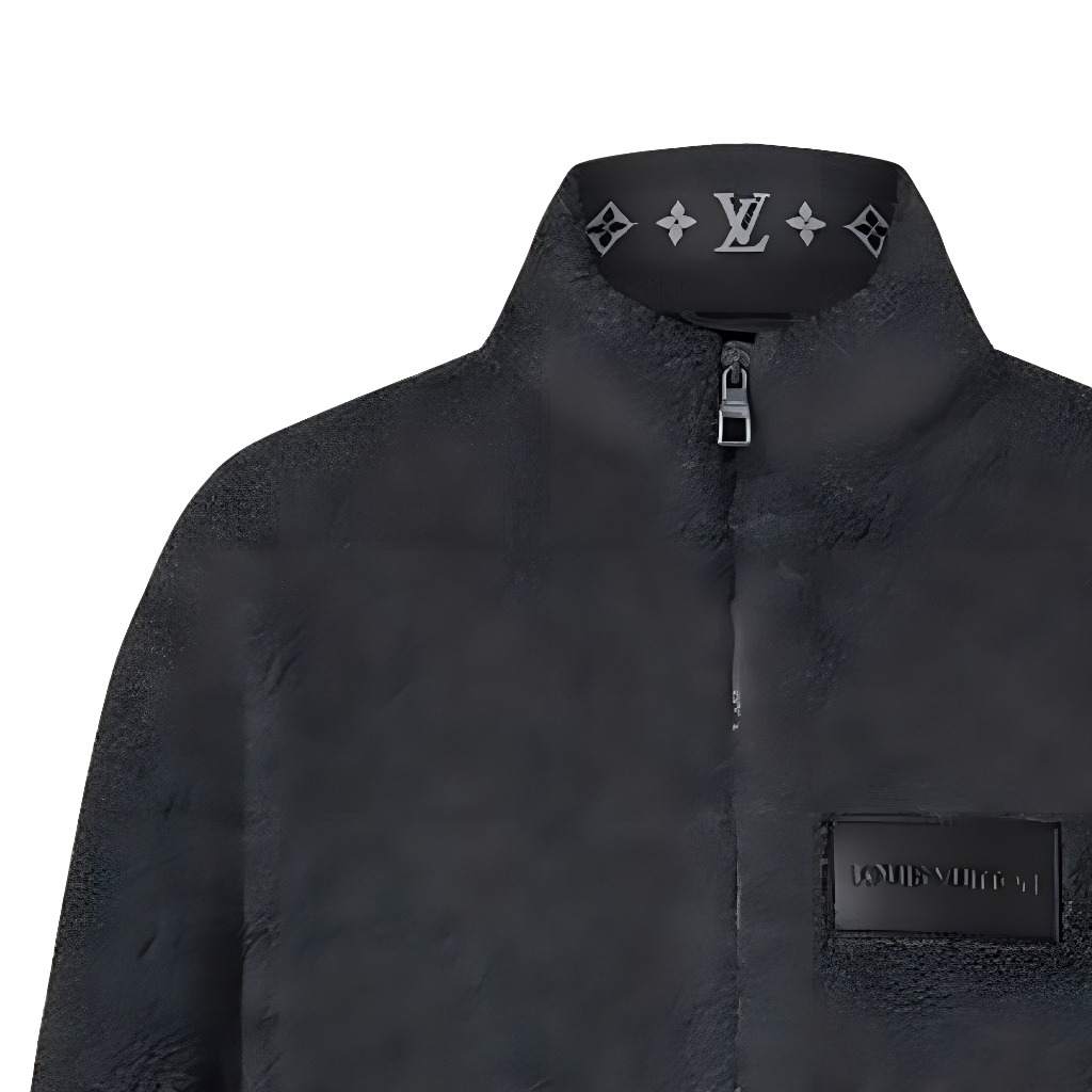 Sizing Chaqueta Polar Hombre Gris Oscuro LOUIS VUITTON SS24 Logo Jacquard. 1AFBA3