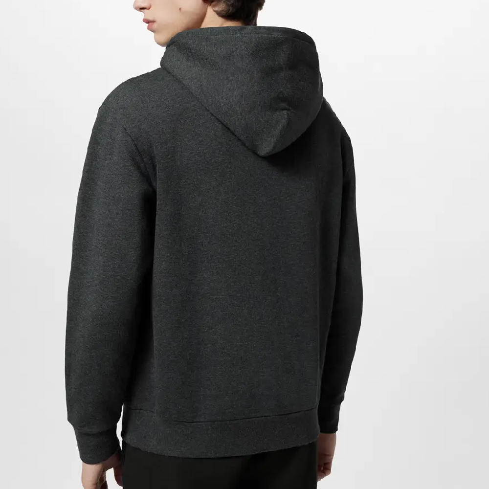 Shop 路易威登 SS24 灰色宽松款连帽长袖卫衣 潮流Logo款式. 1AF383