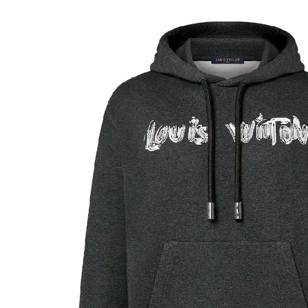 Sizing 路易威登 SS24 灰色宽松款连帽长袖卫衣 潮流Logo款式. 1AF383