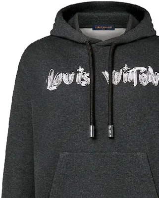 路易威登 SS24 灰色宽松款连帽长袖卫衣 潮流Logo款式. 1AF383 Sizing 路易威登 SS24 灰色宽松款连帽长袖卫衣 潮流Logo款式. 1AF383