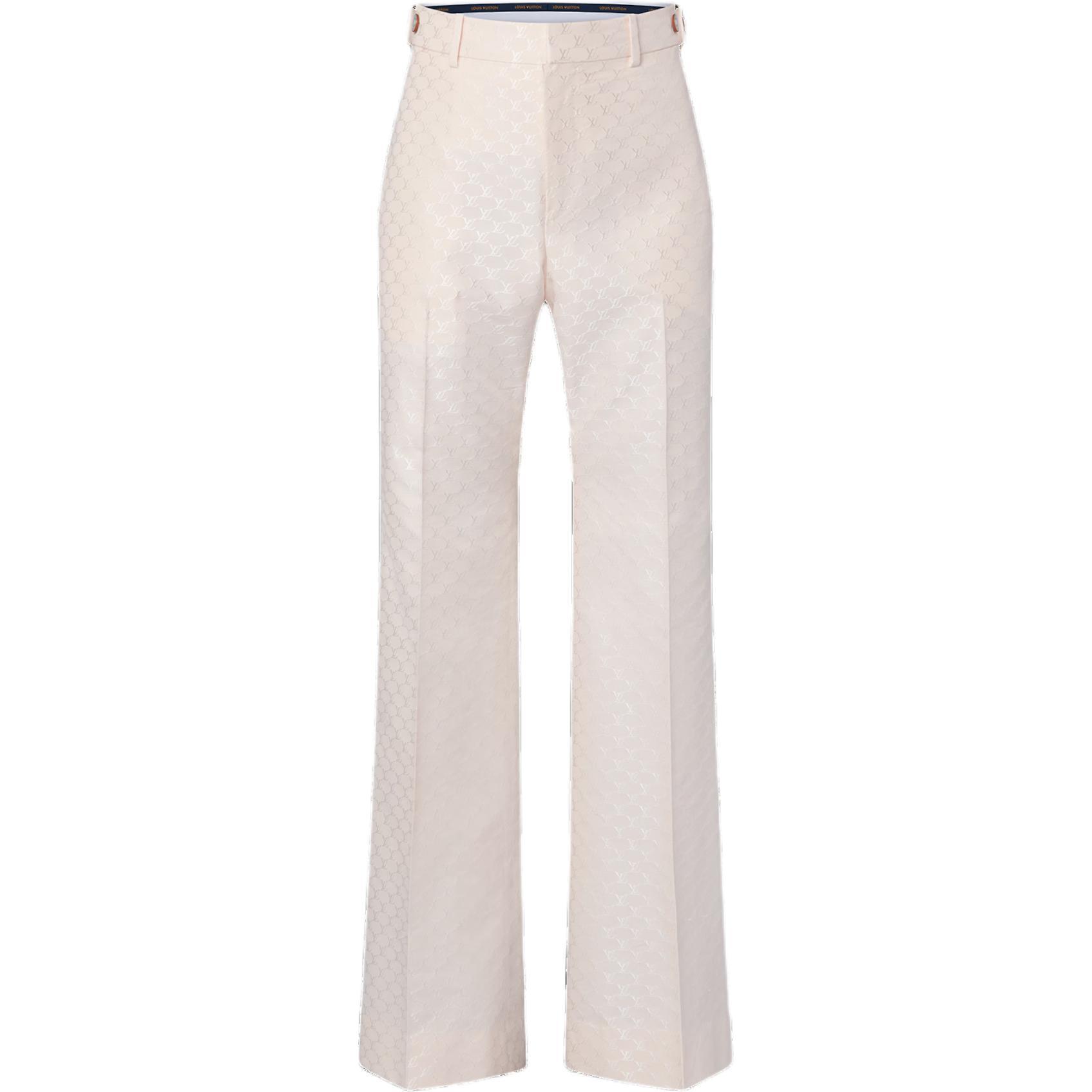 Order Pantalones Casuales Acampanados Beige Hombre LOUIS VUITTON SS24 Logo Tiro Medio. 1AFQU5
