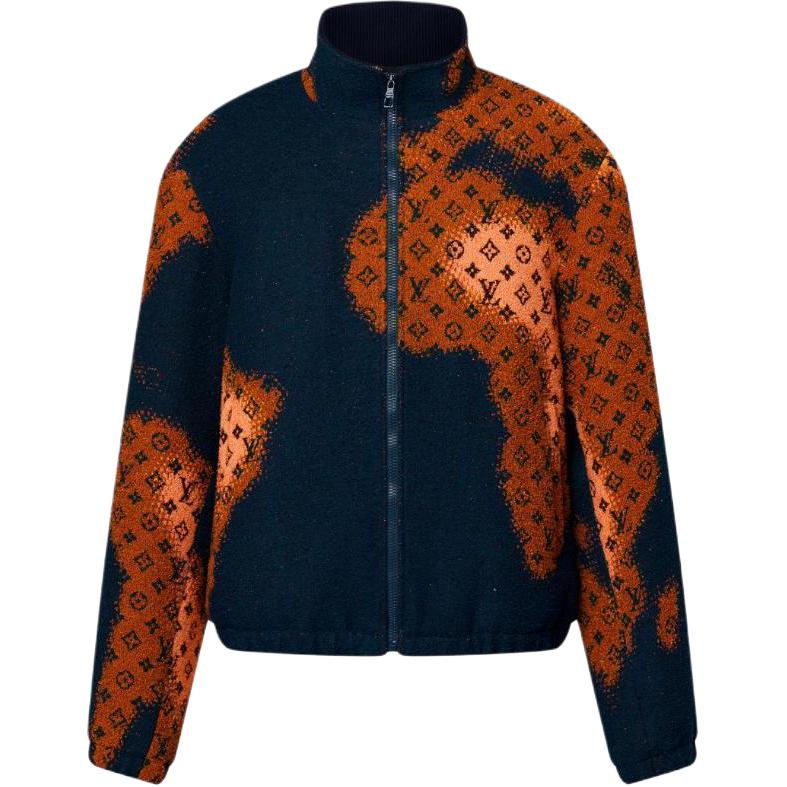 LOUIS VUITTON SS24 Logo Print Casual Drawstring Jacket Men’s Blue 1AF887