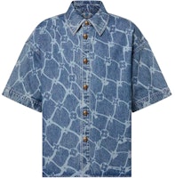 LOUIS VUITTON SS24 Logo Print Denim Short Sleeve Shirt Blue - Fashion. 1AFQZ0 LOUIS VUITTON SS24 Logo Print Denim Short Sleeve Shirt Blue - Fashion. 1AFQZ0
