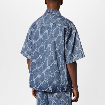 路易威登 SS24 藍色Logo印花牛仔短袖襯衫 - 時尚款式。 1AFQZ0 Details for 路易威登 SS24 藍色Logo印花牛仔短袖襯衫 - 時尚款式。 1AFQZ0