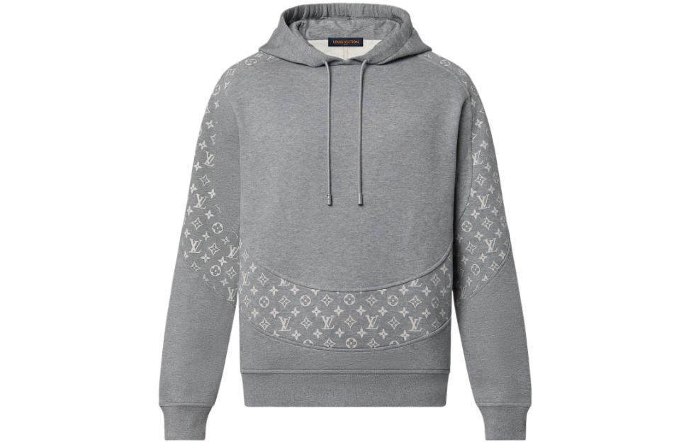 Buy LOUIS VUITTON SS24 Logo Print Hoodie Men’s Pullover Grey. 1AA4I6