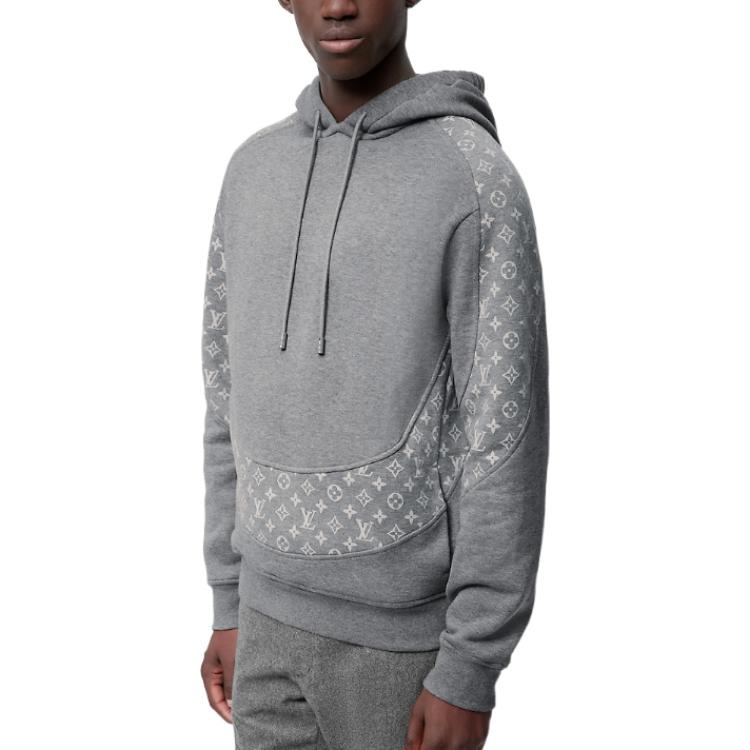 Purchase LOUIS VUITTON SS24 Logo Print Hoodie Men’s Pullover Grey. 1AA4I6
