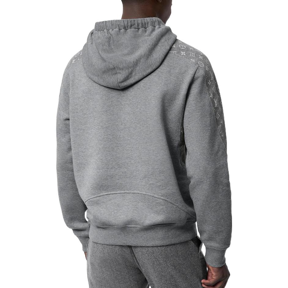 Details for LOUIS VUITTON SS24 Logo Print Hoodie Men’s Pullover Grey. 1AA4I6