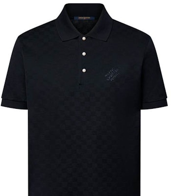 LOUIS VUITTON SS24 Logo Print Short Sleeve Polo Shirt Black 1AFRAS Sizing LOUIS VUITTON SS24 Logo Print Short Sleeve Polo Shirt Black 1AFRAS