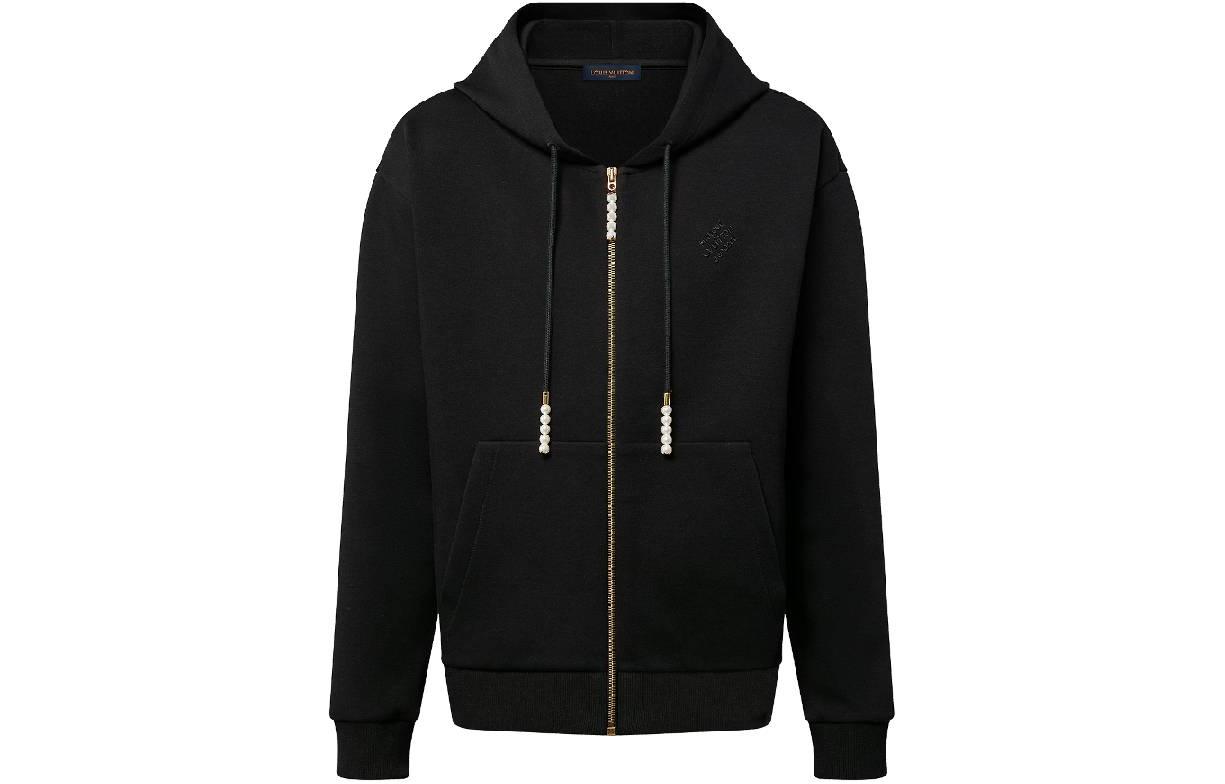 Order 루이비통 SS24 로고 프린트 지퍼 후드 블랙 긴팔 1AFJGD