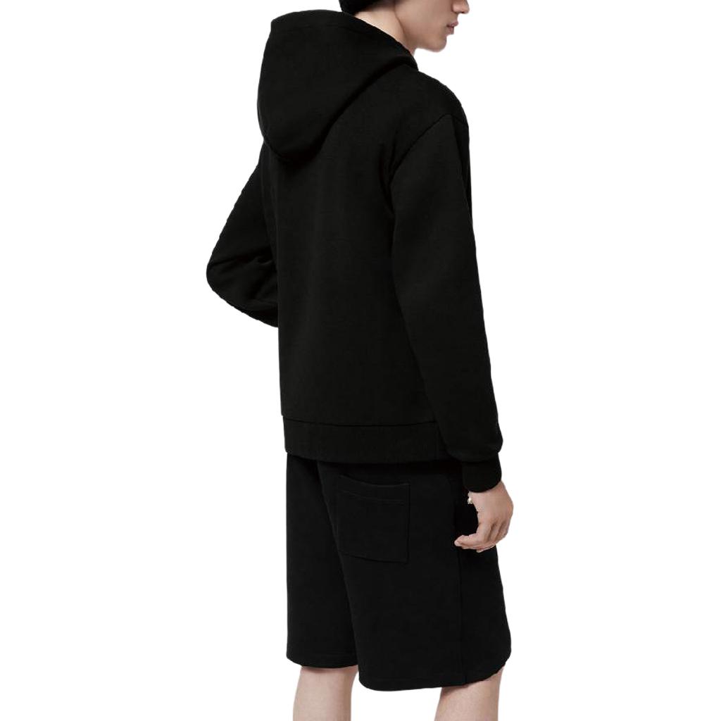 Purchase 루이비통 SS24 로고 프린트 지퍼 후드 블랙 긴팔 1AFJGD