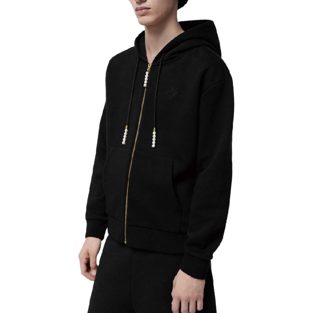 Details for 루이비통 SS24 로고 프린트 지퍼 후드 블랙 긴팔 1AFJGD