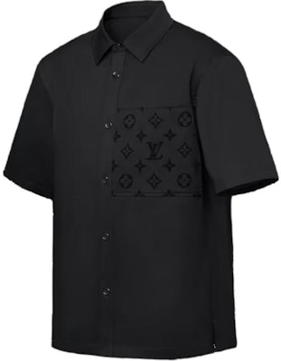 루이비통 SS24 로고 프린트 반팔 셔츠 남성 블랙 1AFR05 Shop 루이비통 SS24 로고 프린트 반팔 셔츠 남성 블랙 1AFR05