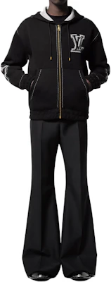 LOUIS VUITTON SS24 Logo Zip-Up Hoodie Jaket Hitam 1AFXKX Shop LOUIS VUITTON SS24 Logo Zip-Up Hoodie Jaket Hitam 1AFXKX