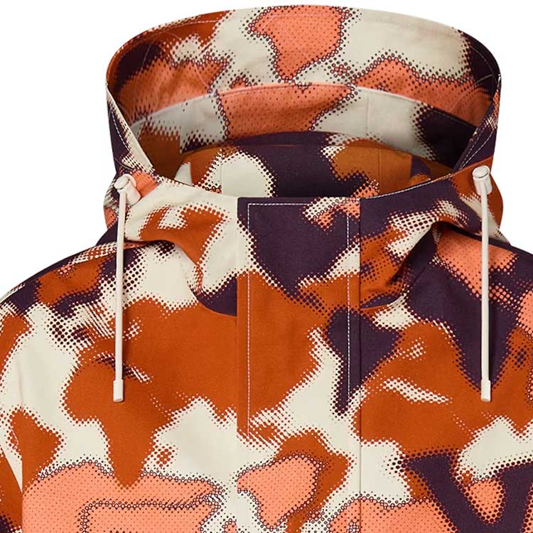 Sizing Chaqueta Roja con Capucha para Hombre LOUIS VUITTON SS24 Estampado Mapa. 1AF866