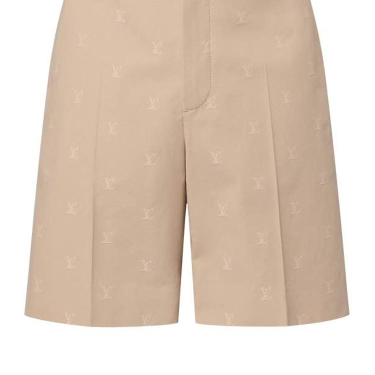 LOUIS VUITTON SS24 Monogram Beige Casual Straight Zip Shorts Men. 1AFRL6 圖 6