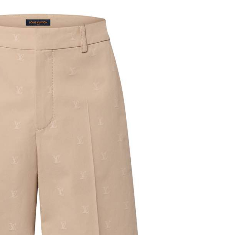 LOUIS VUITTON SS24 Monogram Beige Casual Straight Zip Shorts Men. 1AFRL6 圖 7