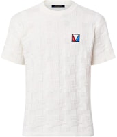 LOUIS VUITTON SS24 Monogram Jacquard Crewneck White T-Shirt Casual Tee 1AFVRT LOUIS VUITTON SS24 Monogram Jacquard Crewneck White T-Shirt Casual Tee 1AFVRT